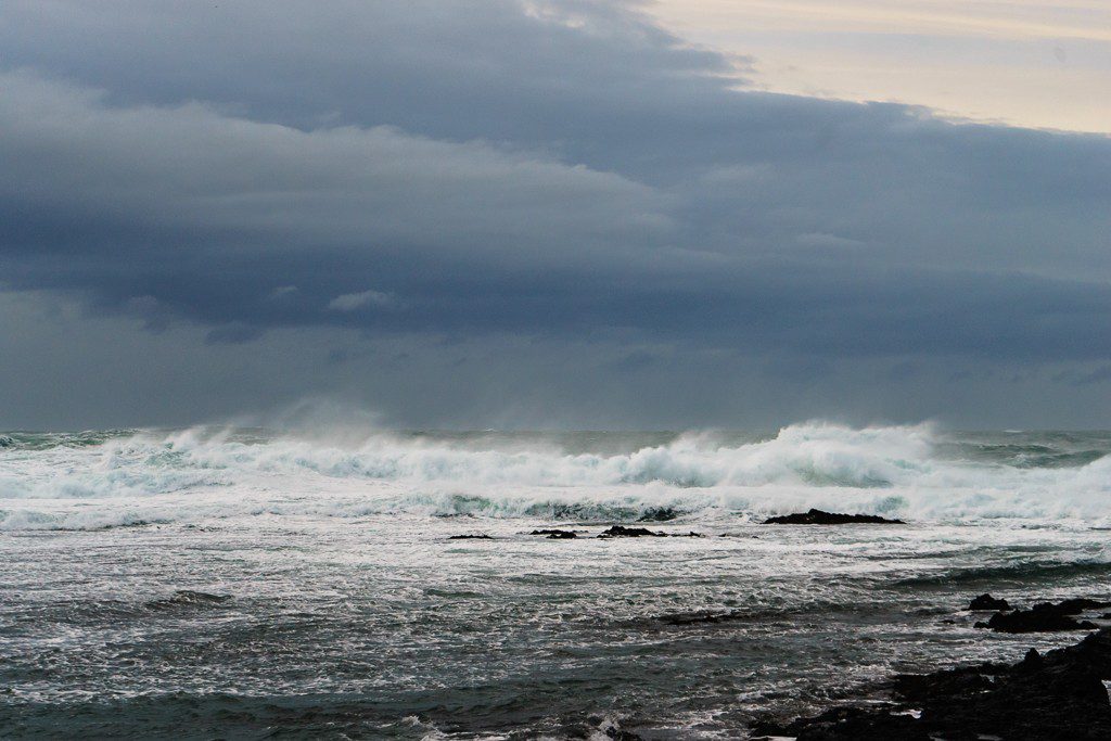 Storm over the ocean