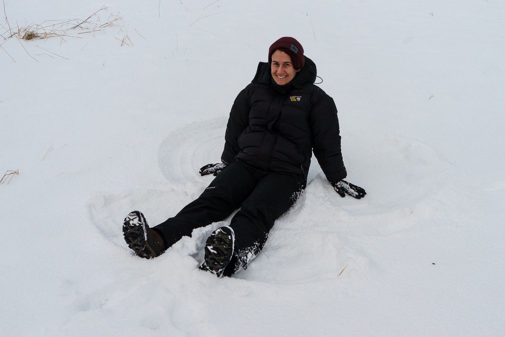 At mom's request, I have made a snow angel!