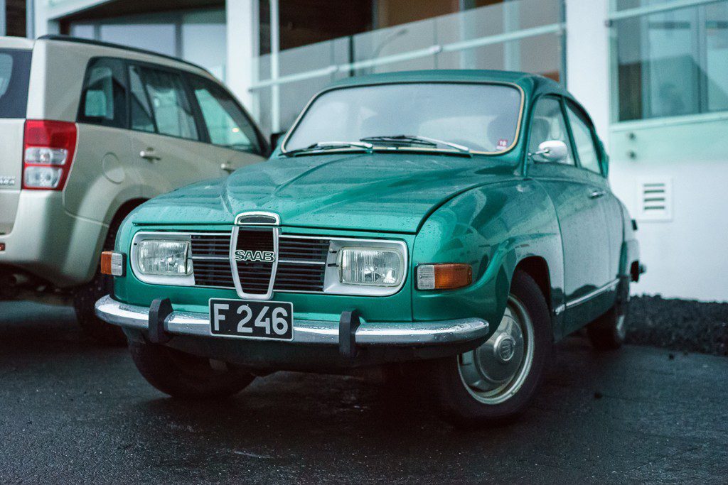 ...and then there's this vintage Saab. (Meghan, this one's for you!)