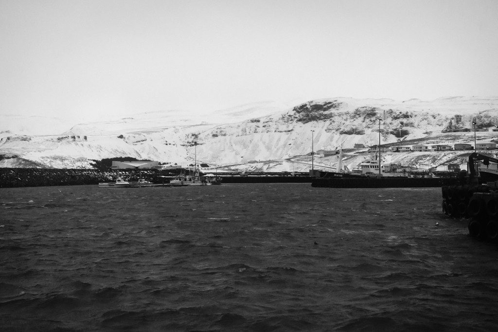 Fishing boats in Olafsvik. We ran into the gas station for a hot dog and then headed out. There's not a lot here.