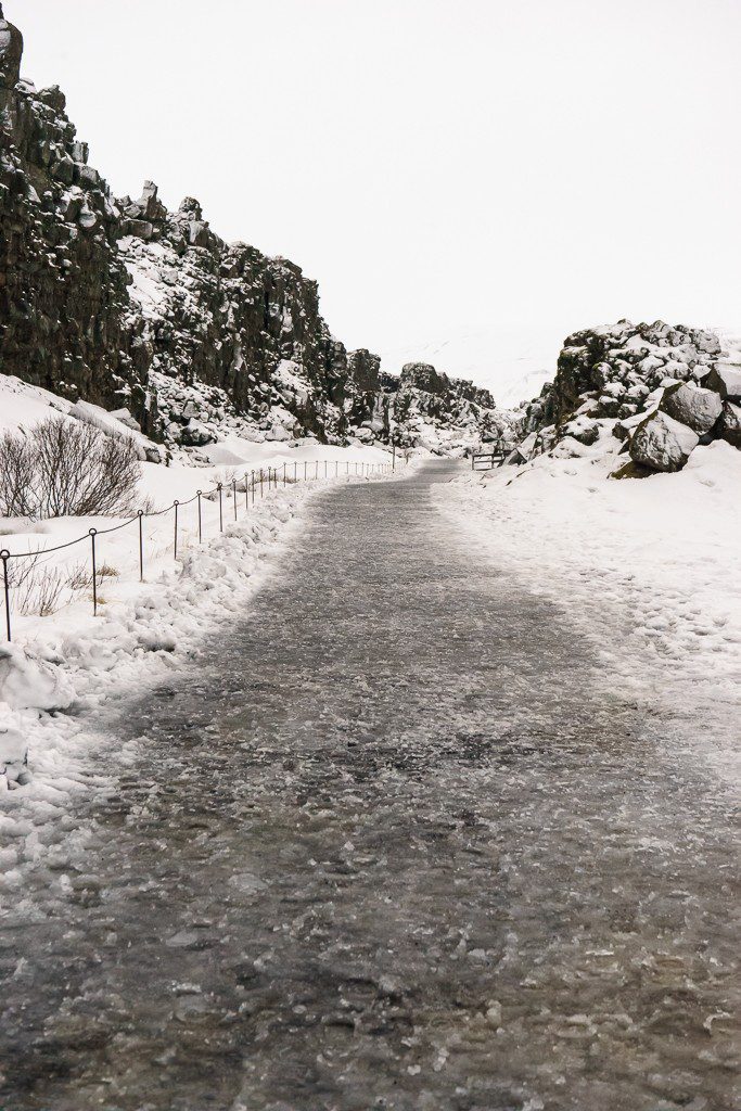 Frozen trail. Step with care!