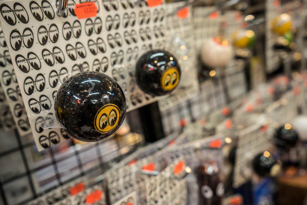 Mooneyes shift knobs. If I didn't already have my shifter for the truck, I would have bought one.