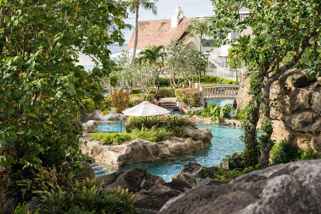 View of one of the pools