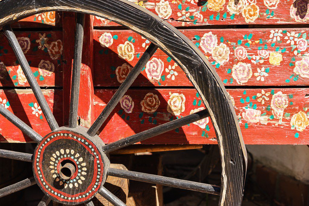 Painted cart.