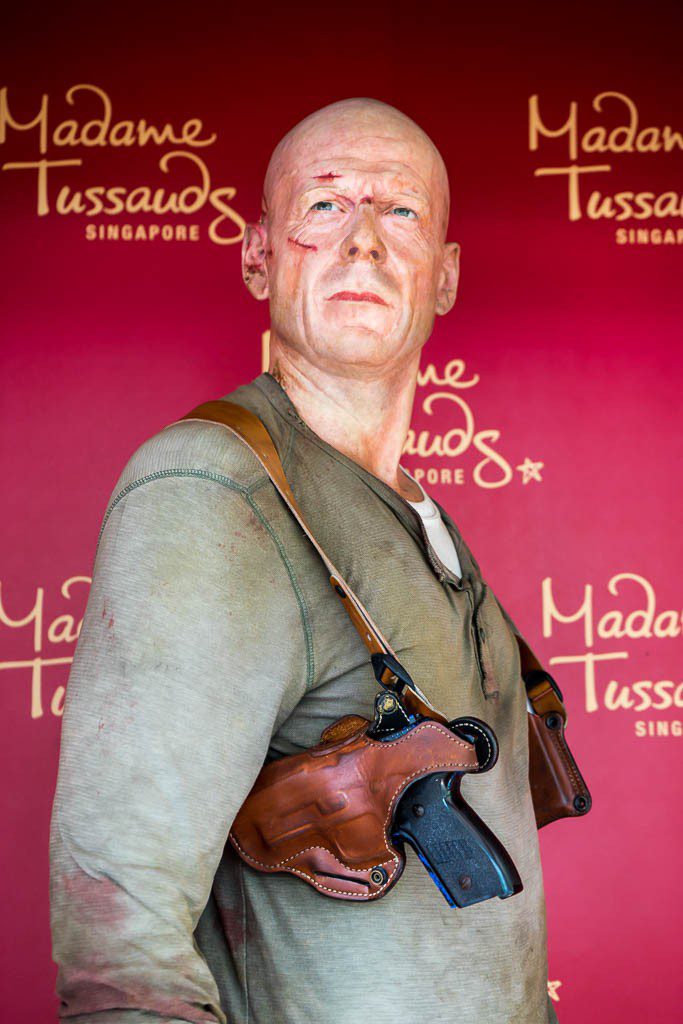 Wax museum! How did they keep Bruce Willis from melting in the heat?!