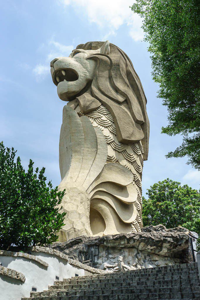 The famous Merlion statue