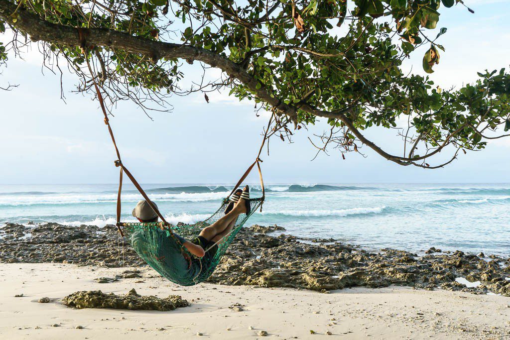 Jesse immediately found a hammock