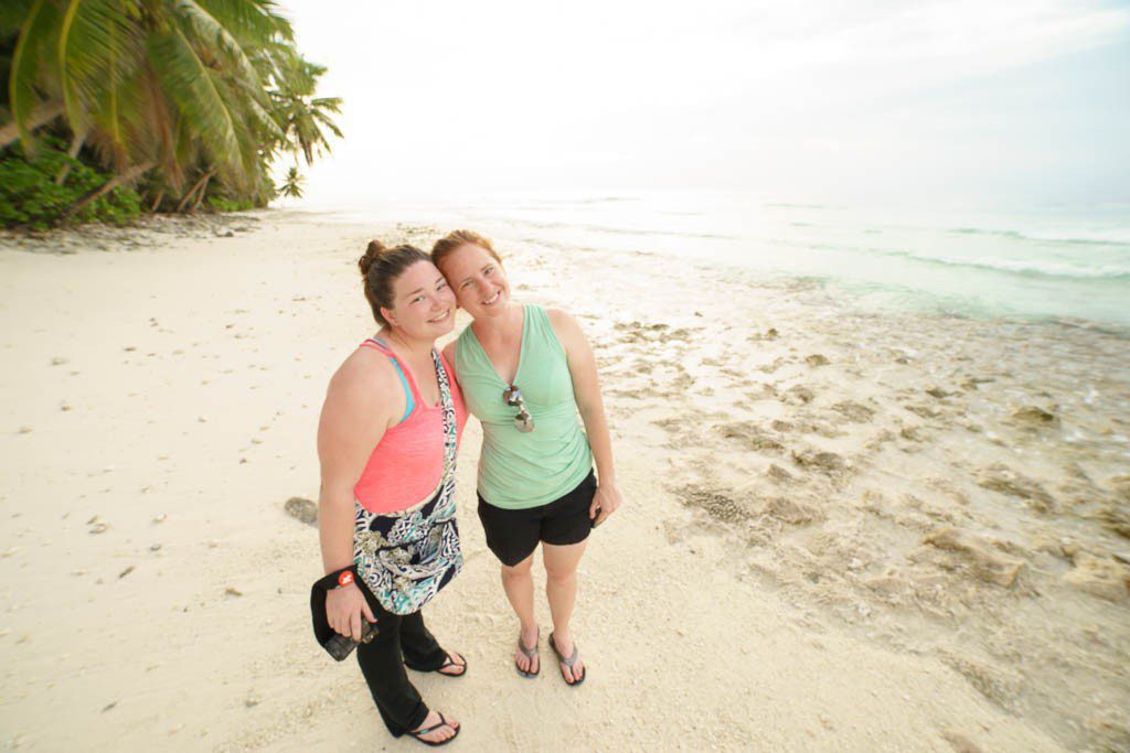 Jessica and Sarah on the beach!