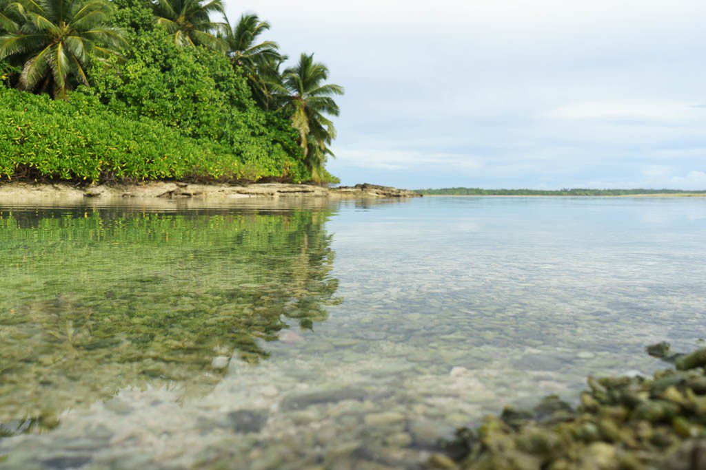 Clear water. 