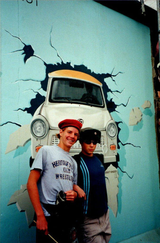 I don't remember their names, but they bought old russian hats from a vendor at the Berlin wall. 