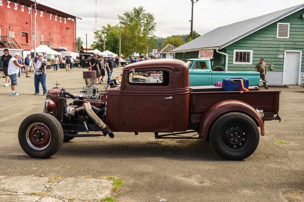 I usually prefer cars slammed to the ground, but the spider-like stance on this one just works. I bet it's a ton of fun to drive. 