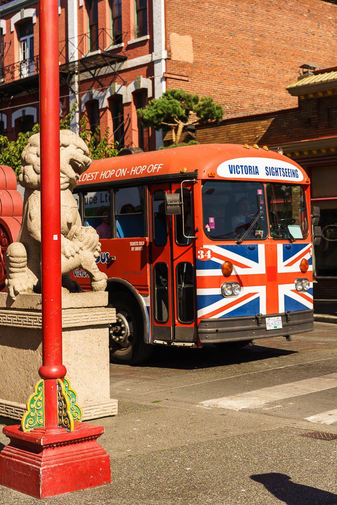 British bus in Chinatown.