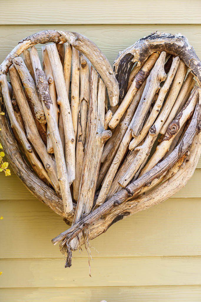 Driftwood heart