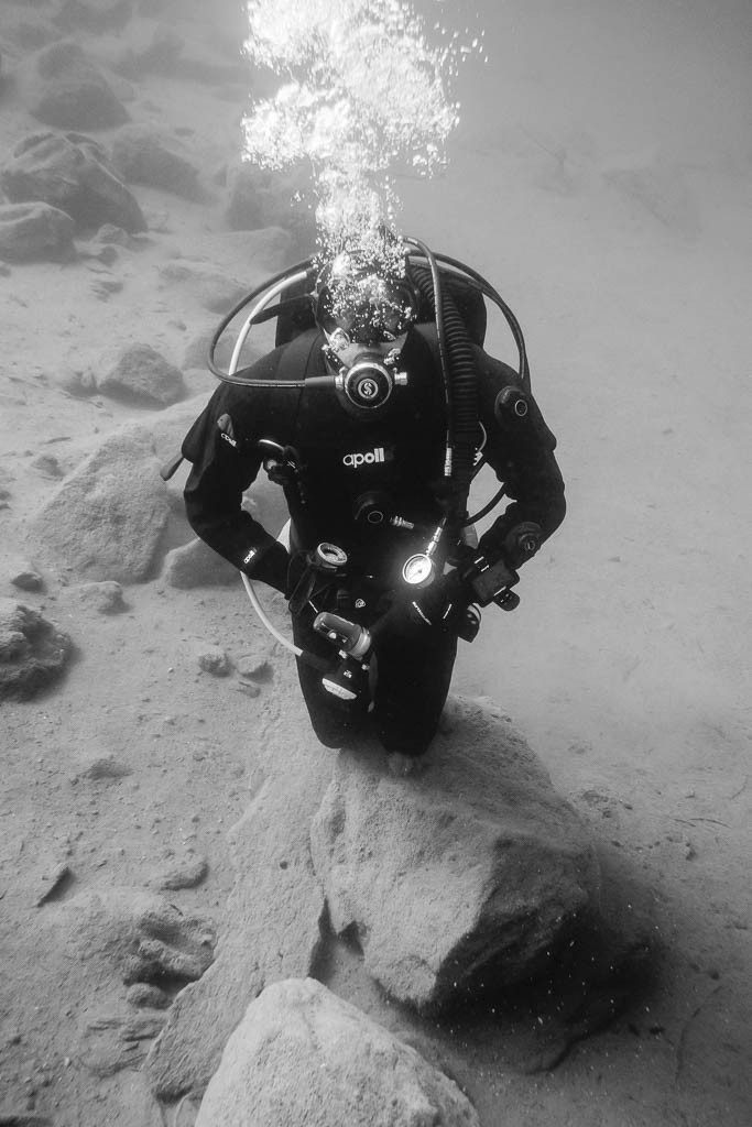 Jason perched on a rock