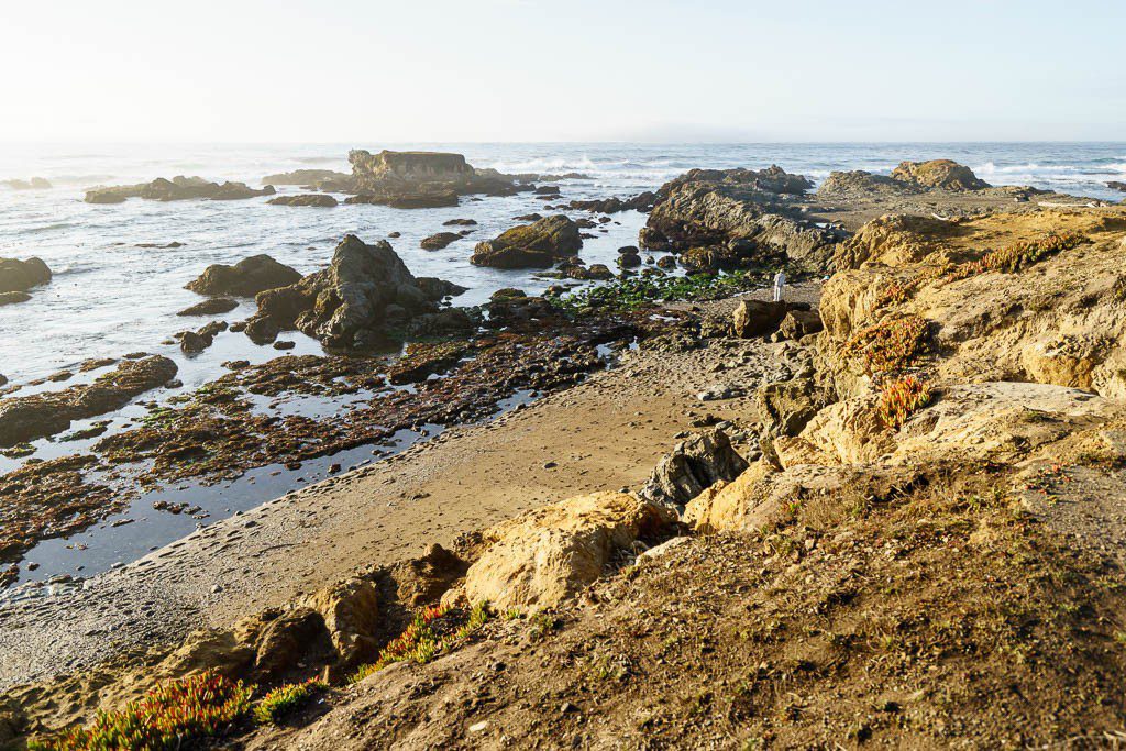 Glass beach from above