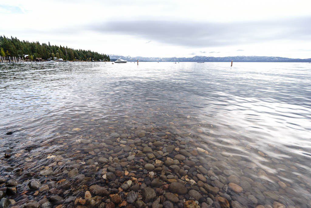 Rocks in the clear water