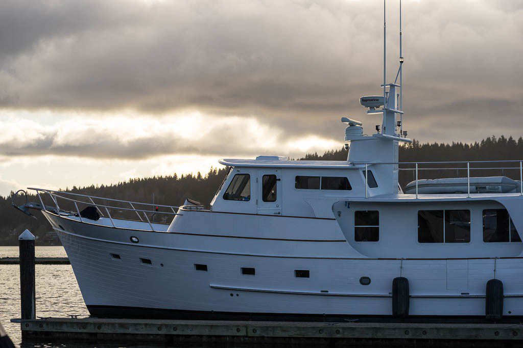 Excellent lighting on our pretty boat