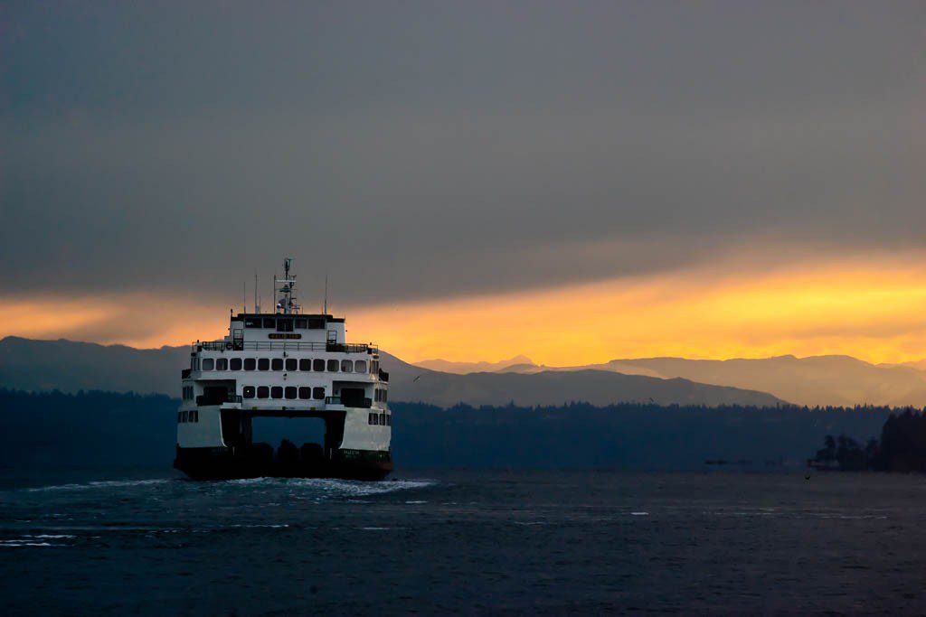 Sunrise over Puget Sound