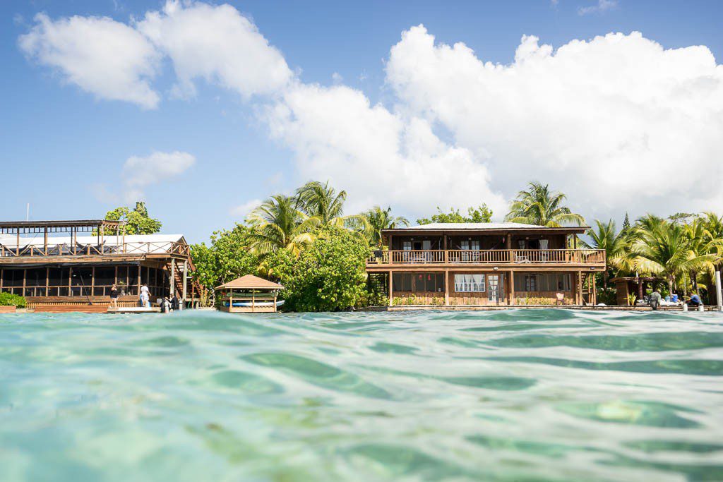 Shot of our room from the water! (bottom left corner of the building)